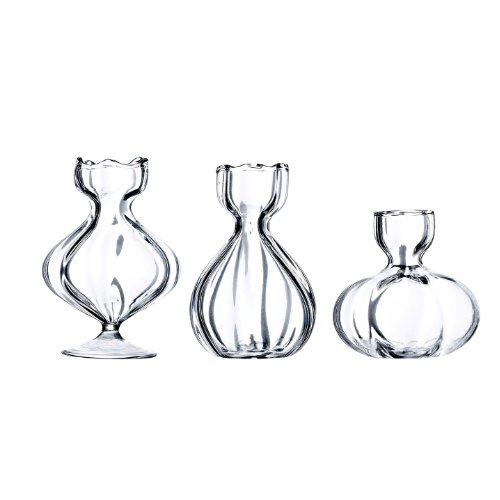 Iris Mini Bud Vases in Glass