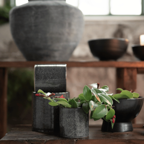 Isabella Grey Reactive Glaze Stoneware Pots