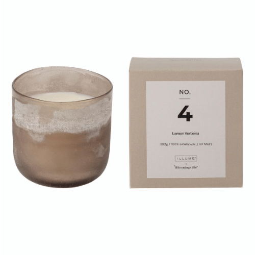 Lemon Verbena Frosted Glass Jar in Candle