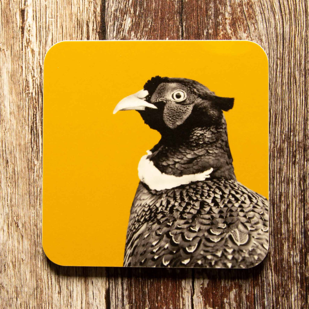 Pheasant Coaster - Mustard
