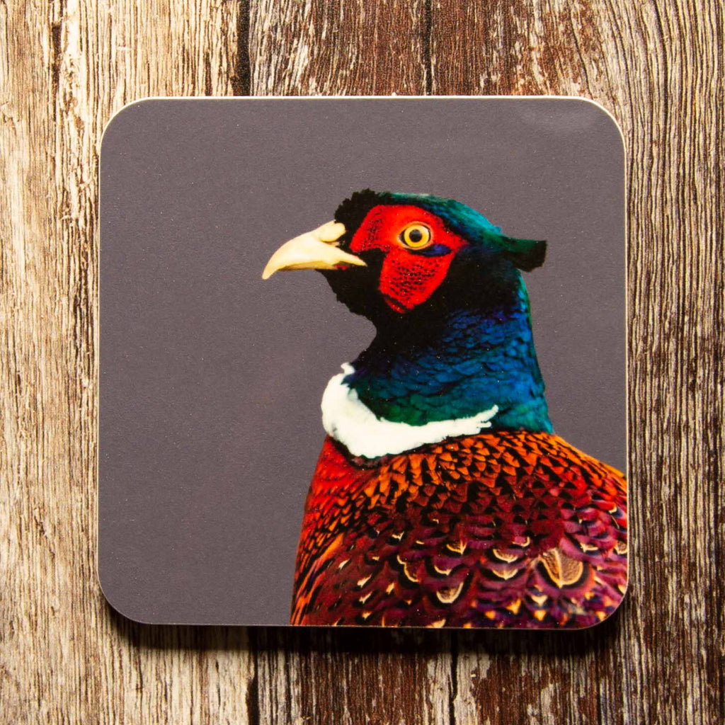 Pheasant Colour Coaster - Charcoal