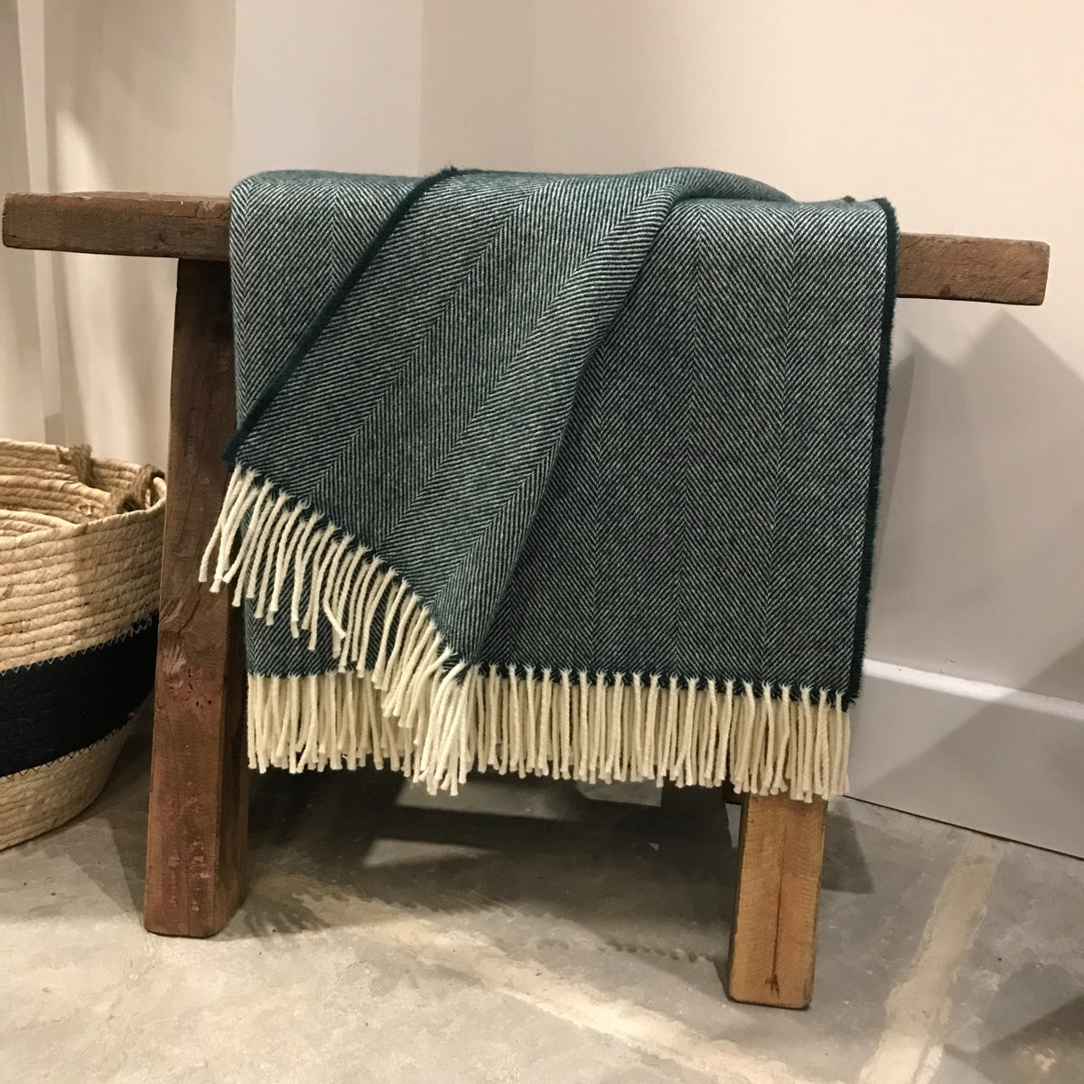 Merino Lambswool Throw Amazon Herringbone McNutt of Donegal