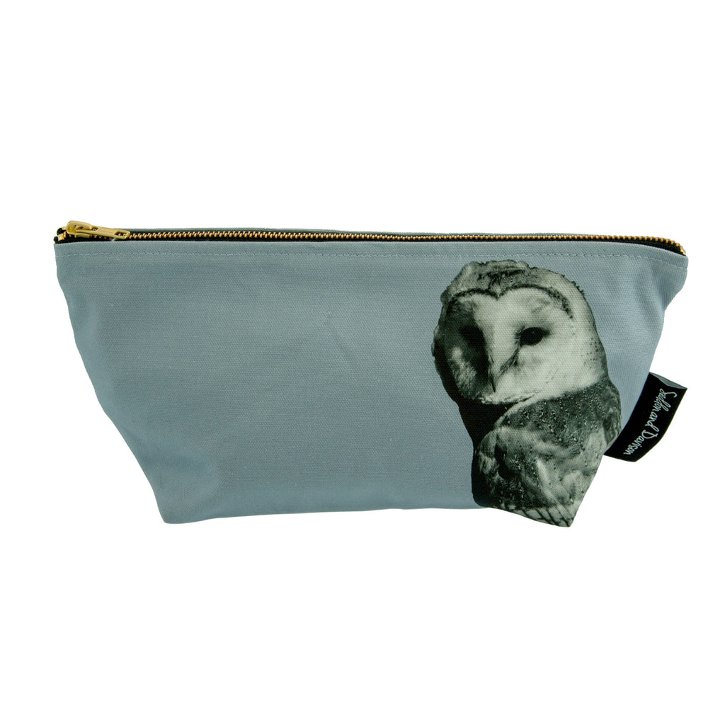 Barn Owl Wash Bag - Pale Grey