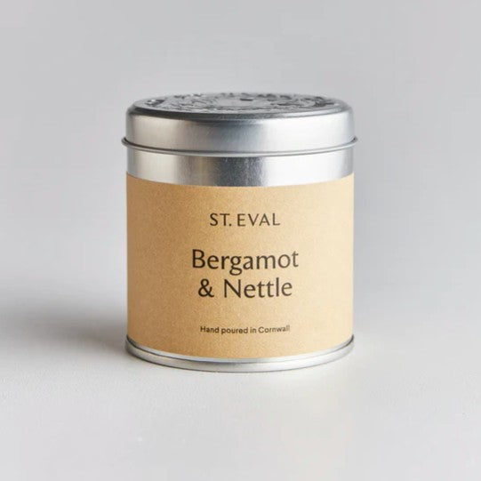 Bergamot and Nettle Scented Tin Candle - St Eval