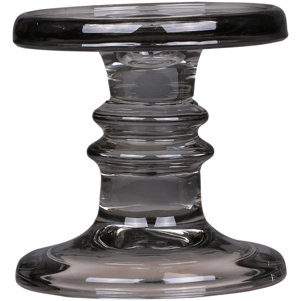 Small coal glass candlestick