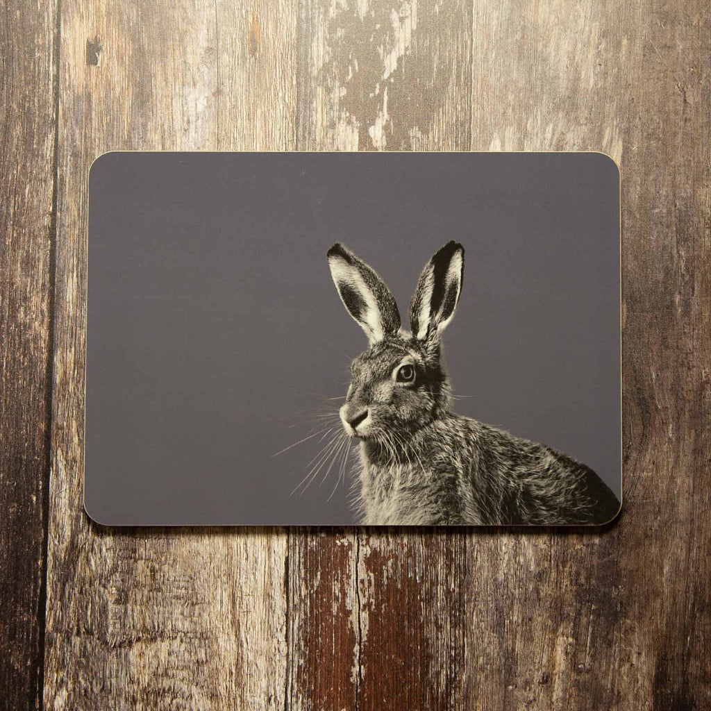 Hare Placemat - Charcoal