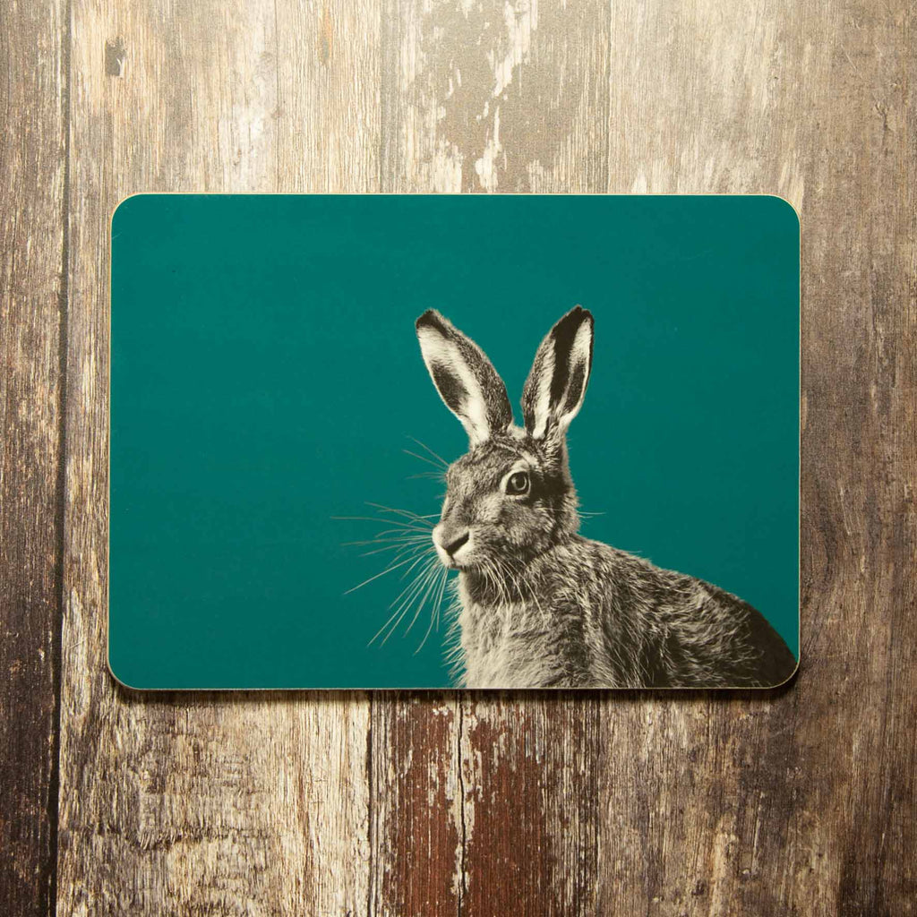 Hare Placemat - Teal