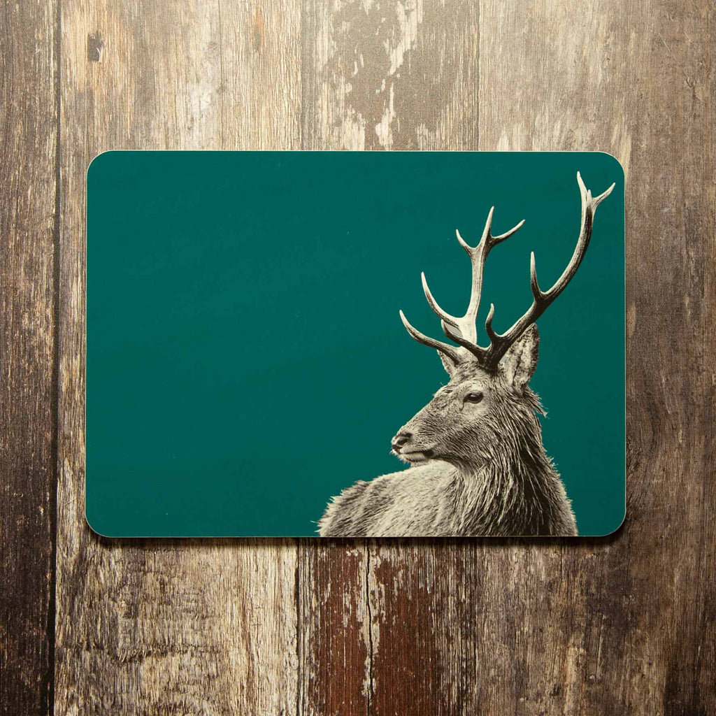 Highland Stag Placemat - Teal