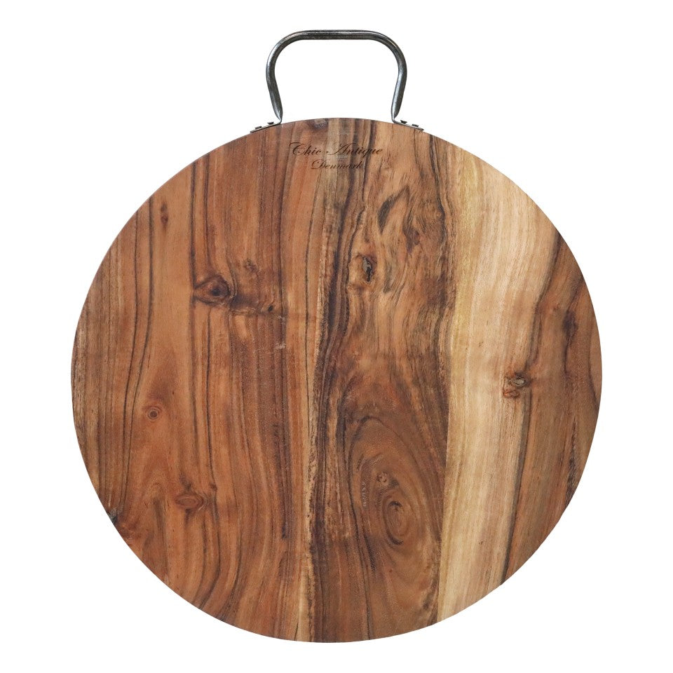 Large round tapas board - acacia wood