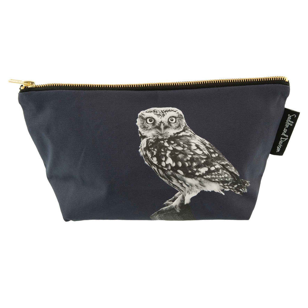 Little Owl Standing Wash Bag - Blackberry