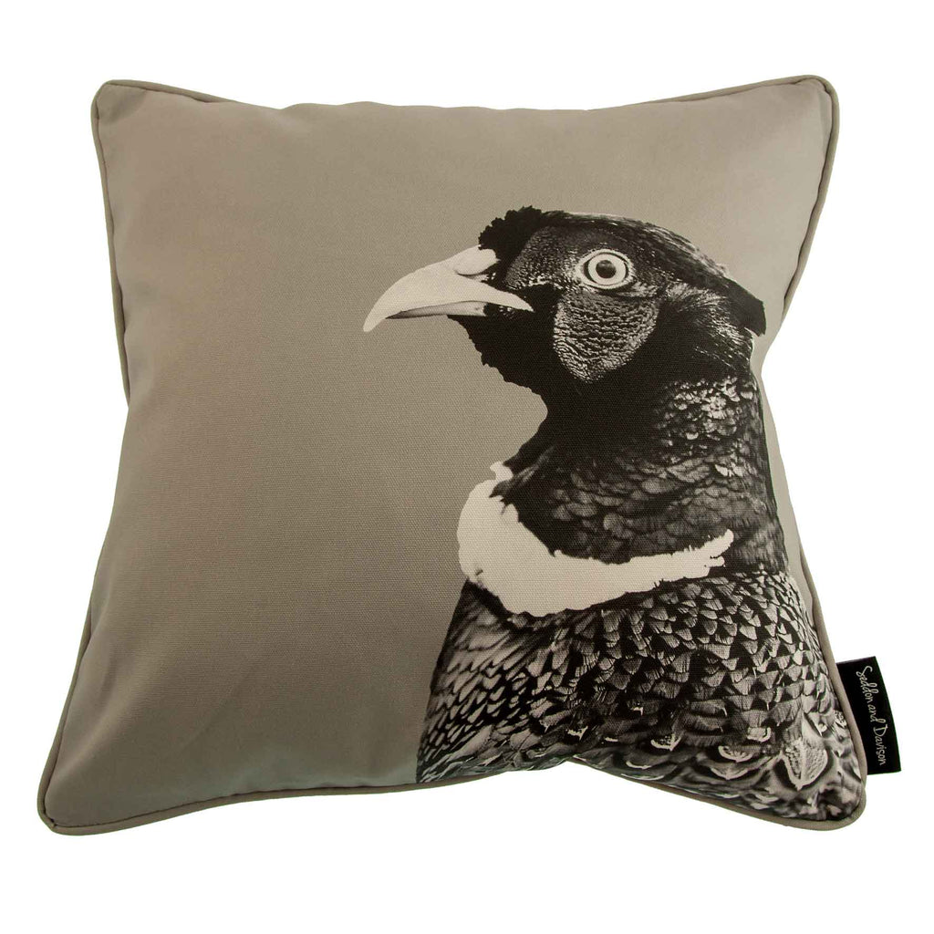 Pheasant Cushion - Sage Grey