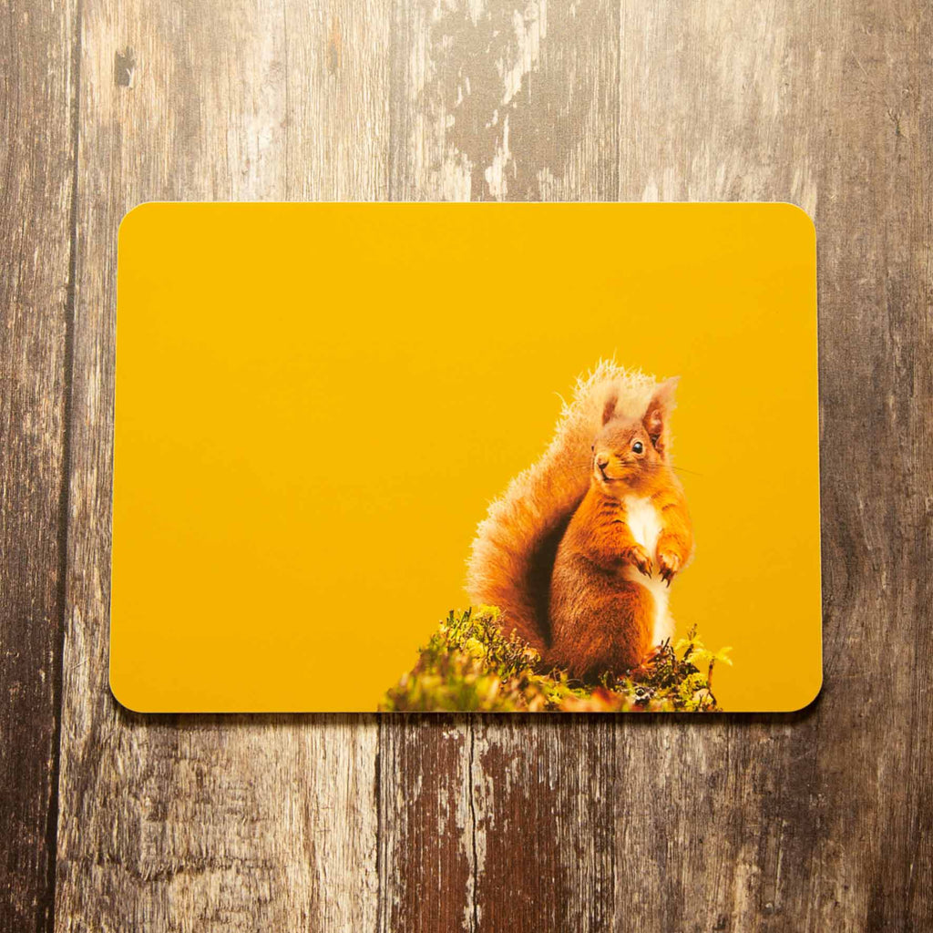 Red Squirrel Placemat - Mustard