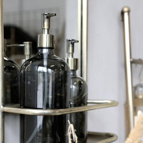 Coal Glass Bottle Dispensers - Bathroom Accesories