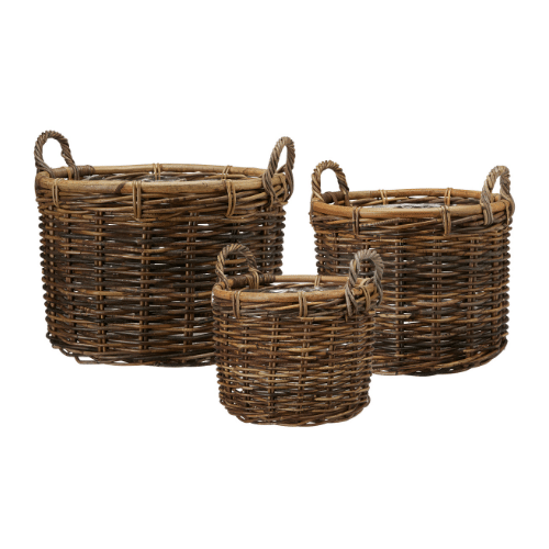 Alexia Round Rattan Baskets