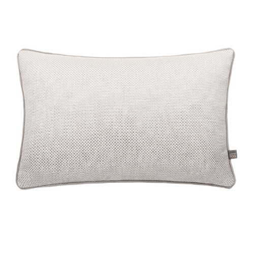 Anna Oblong Cushion in Cream and Silver