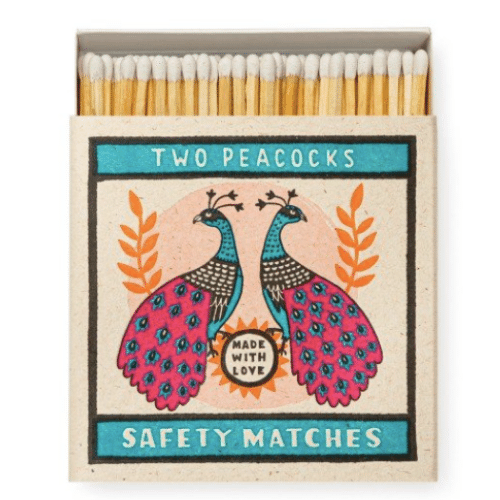 Archivist Matches - Two Peacocks