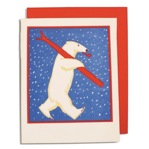 Archivist Notelets - Skiing Polar Bear