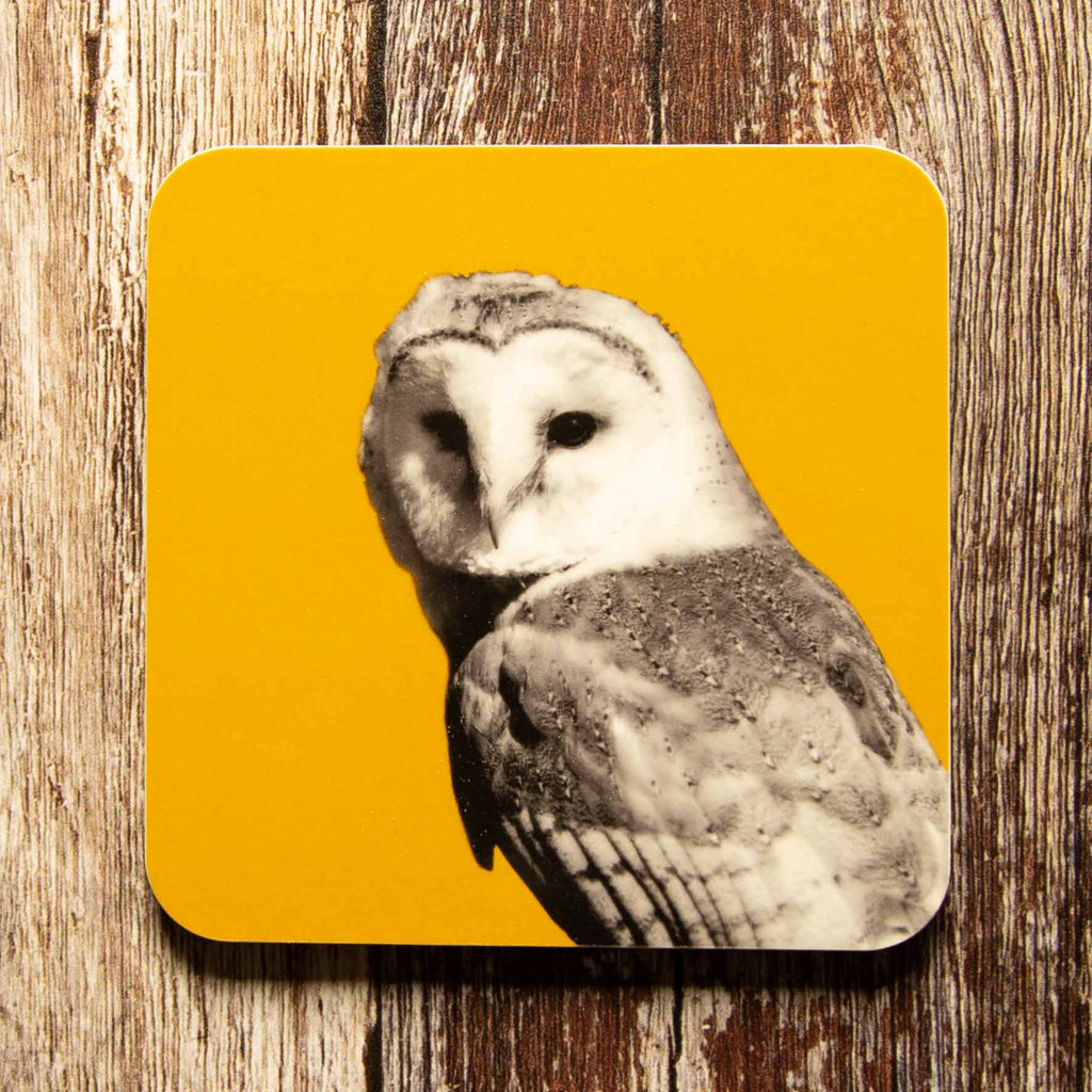 Barn Owl Coaster - Mustard