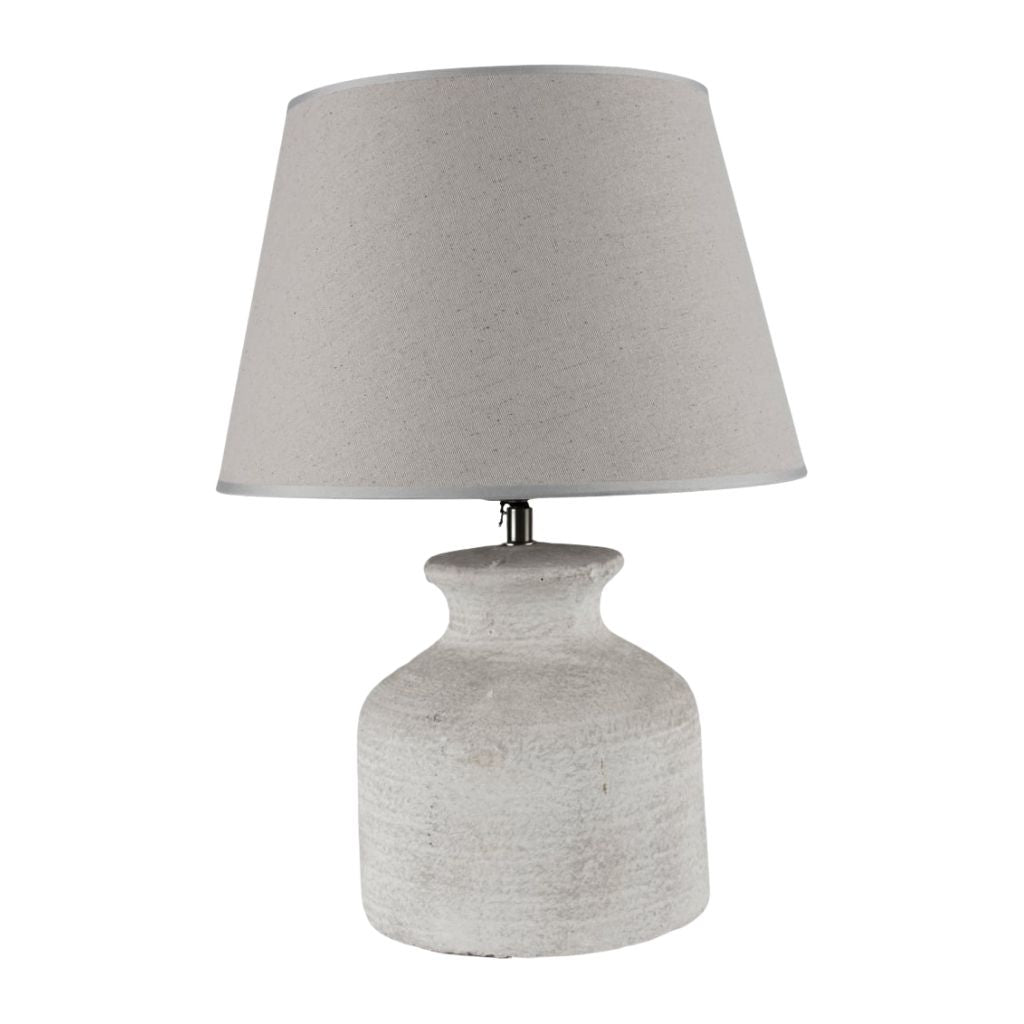 Bella Stoneware Lamp With Cream Shade