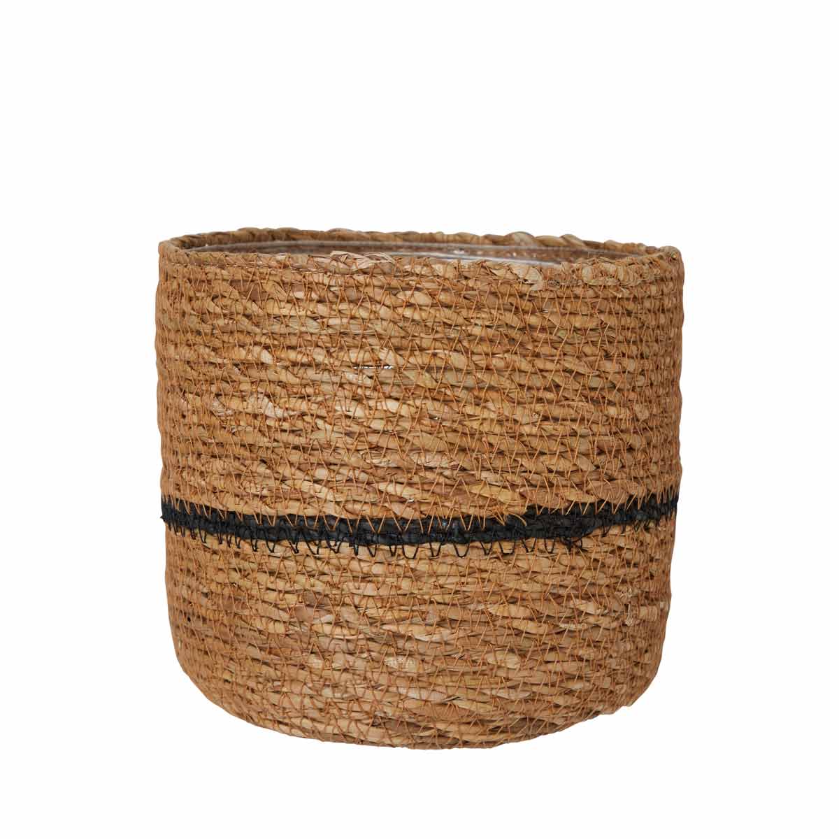 Belle Black Stripe Basket Medium