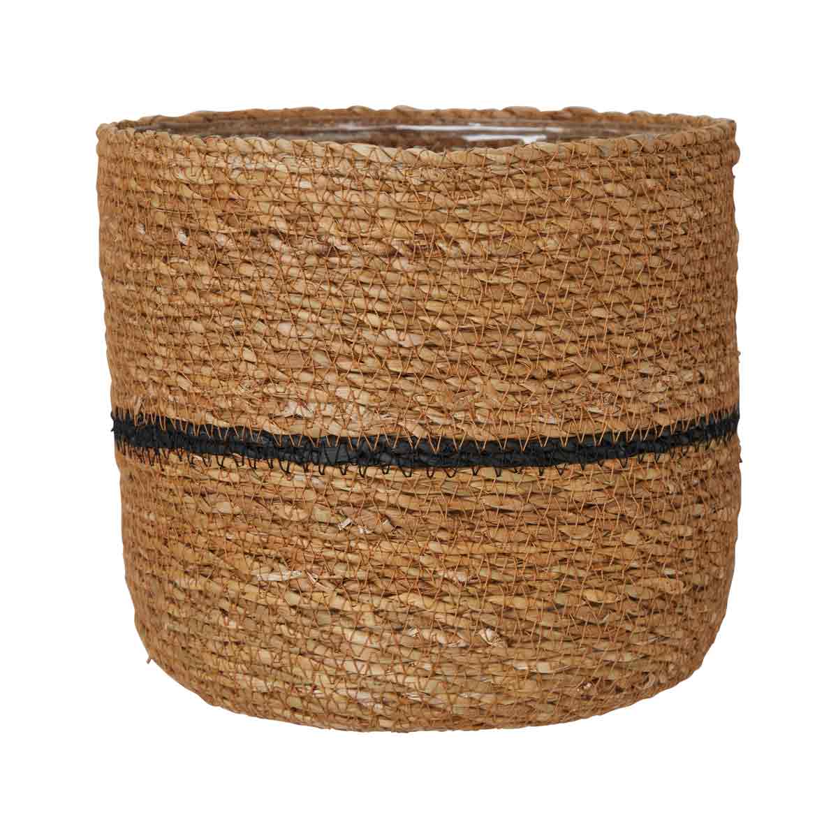 Belle Black Stripe Basket Large