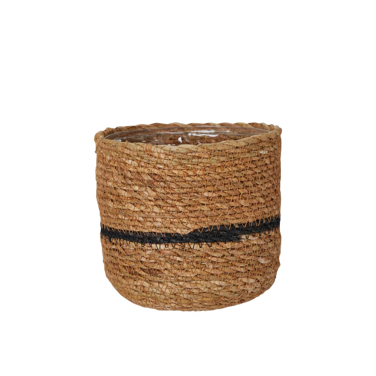 Belle Black Stripe Basket Small