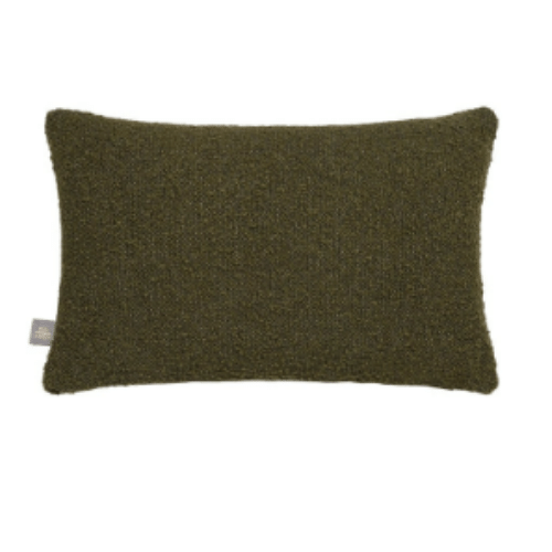 Benbulbin Green Boucle Oblong Cushion