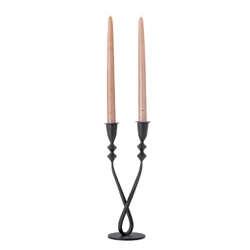 Black Metal Entwined Candle Holder