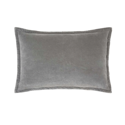 Braley Velvet Oblong Cushion - Slate Grey