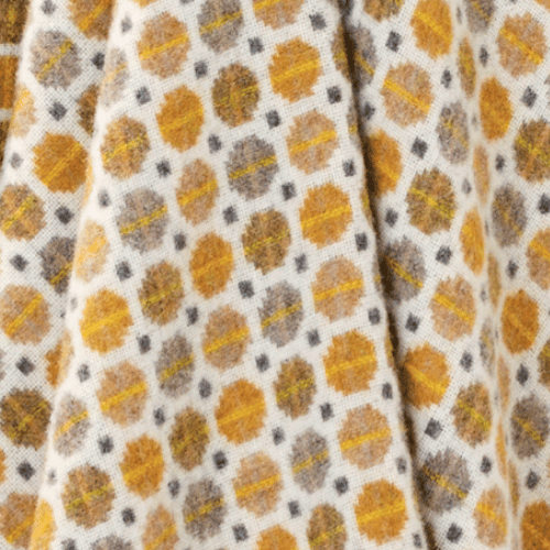 Bronte by Moon Milan Merino Wool Throw - Gold 