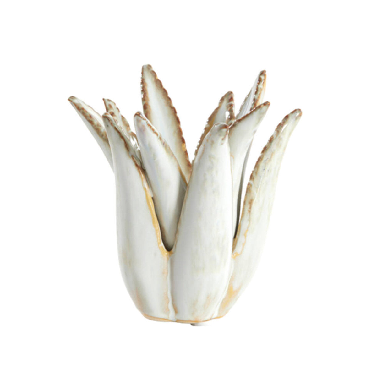 Cactus Ceramic Candlestick - Cream