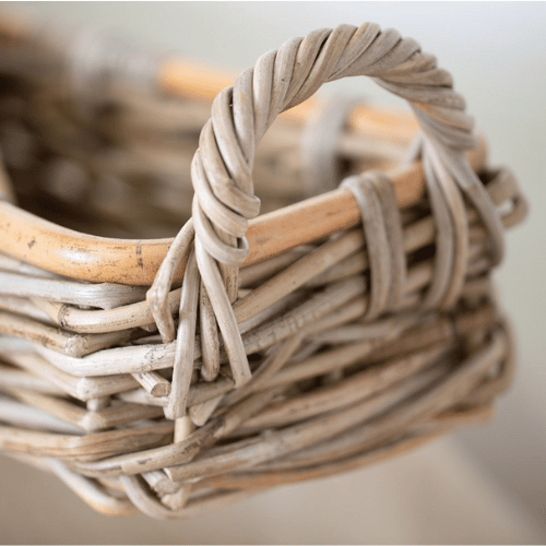 Close up of kubu rectangular basket