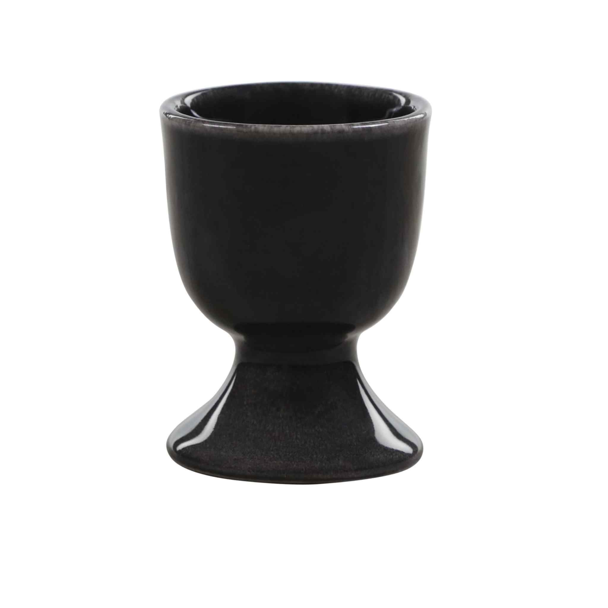 Coal Black Stoneware Egg Cup