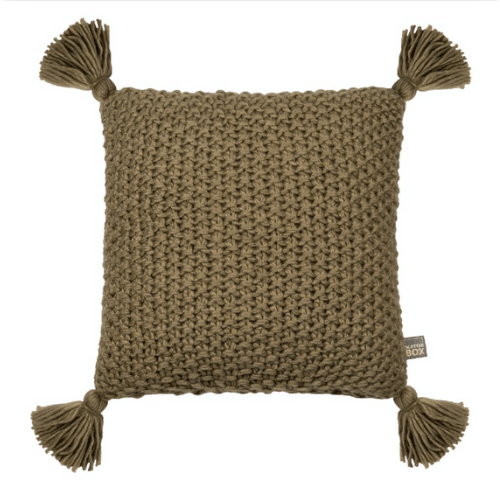 Collins Green Cushion with Tassels