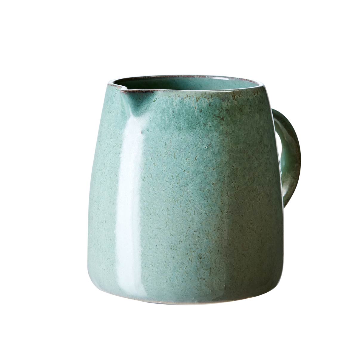 Costa Stoneware Jug in Celadon Green, featuring rustic design and unique glaze variations