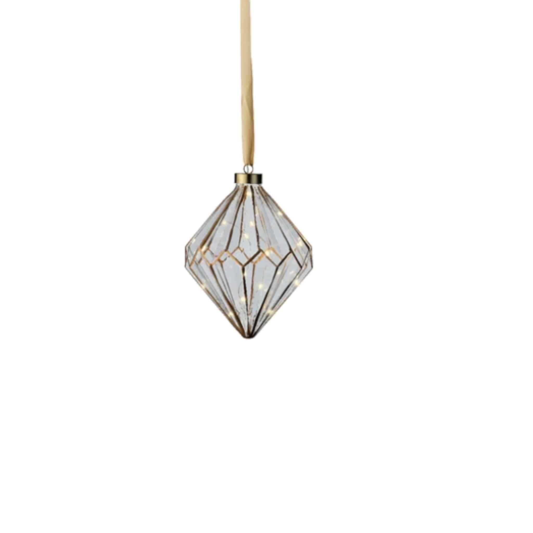 Diamond LED Clear Bauble