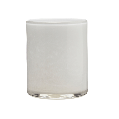 Disa White Glass Votive - Large