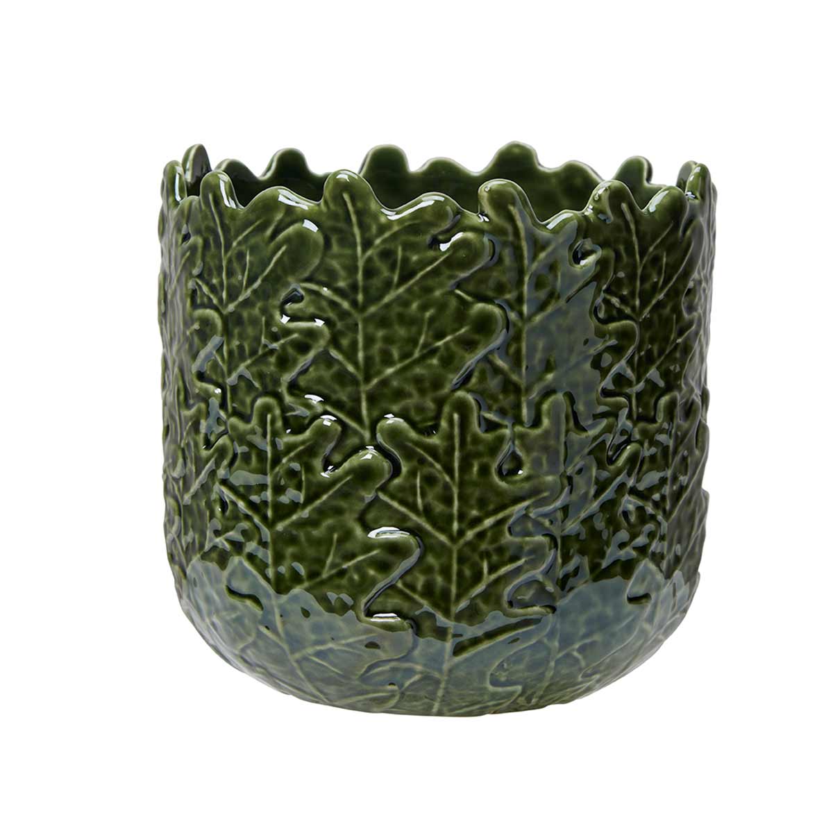 Ekke Leaf Motif Ceramic Pot Large