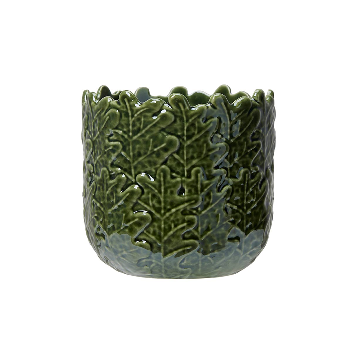 Ekke Leaf Motif Ceramic Pot Small