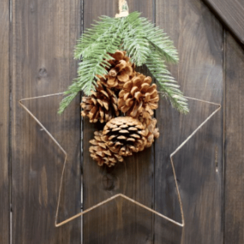Fleur Star with Pine Cones