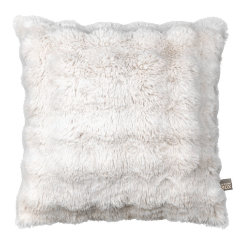 Flynn Faux Fur Cushion in Cream