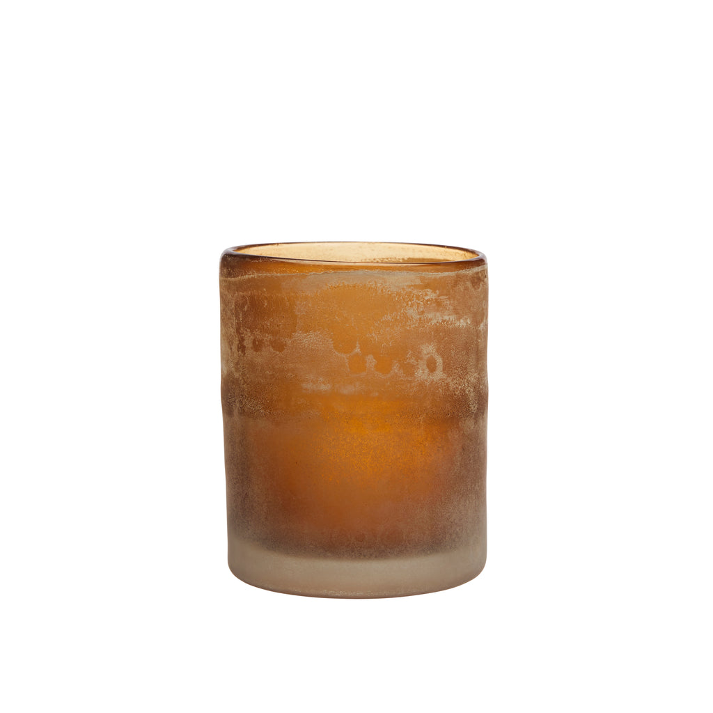 Frosted Glass Lantern - Amber - Small