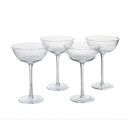 Garland Leaf Martini Glass