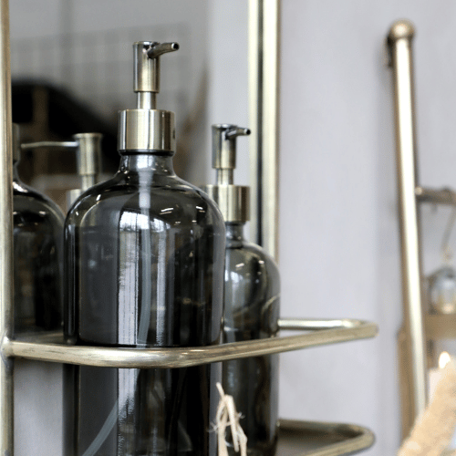 Glass Bottle Dispenser with Pumps - Coal