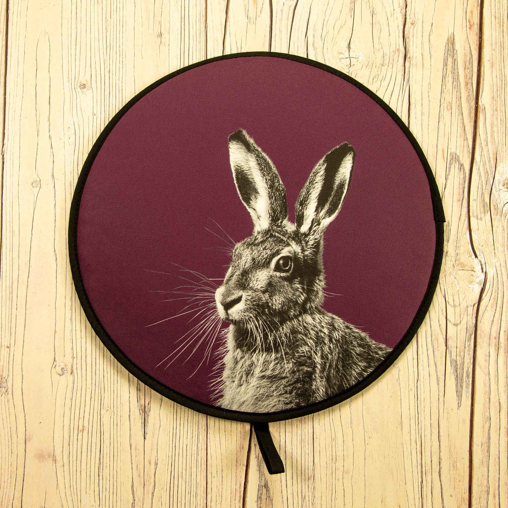 Hare Chefs Pad for Aga Cooker - Mulberry