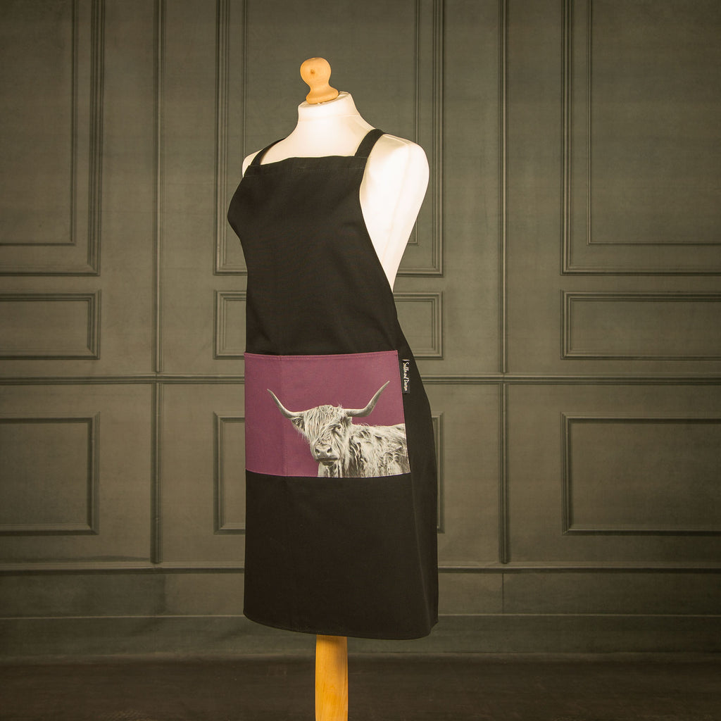 Highland Cow Apron - Mulberry