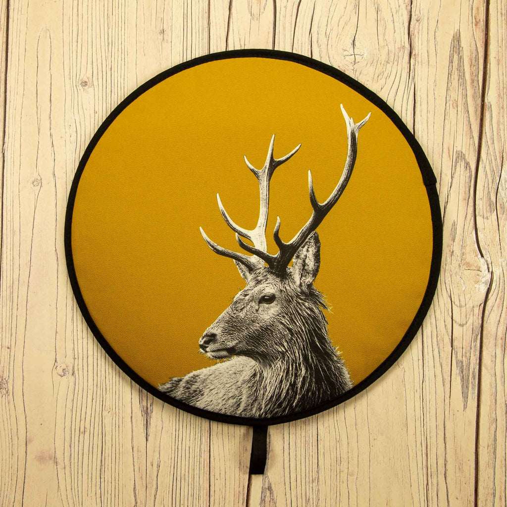 Highland Stag Chefs Pad for Aga Cooker - Ochre