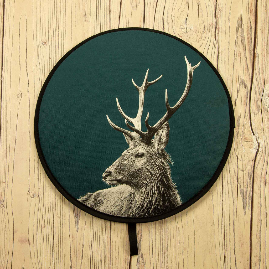 Highland Stag Chefs Pad for Aga Cooker - Teal Green