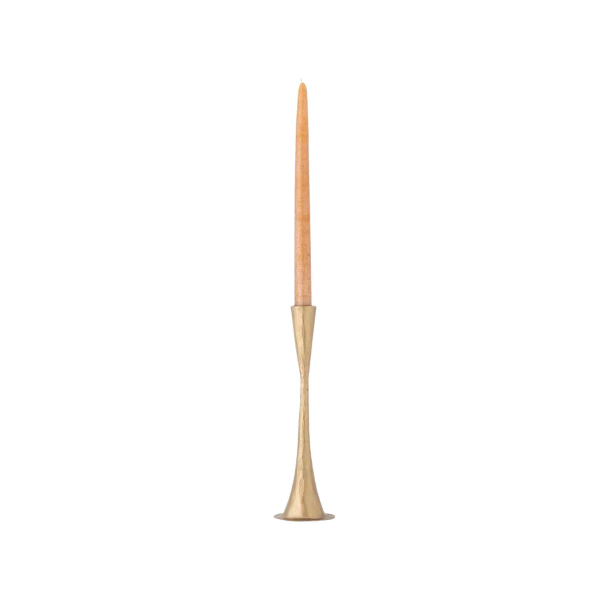 Jacoba Medium Gold Hammered Candlestick