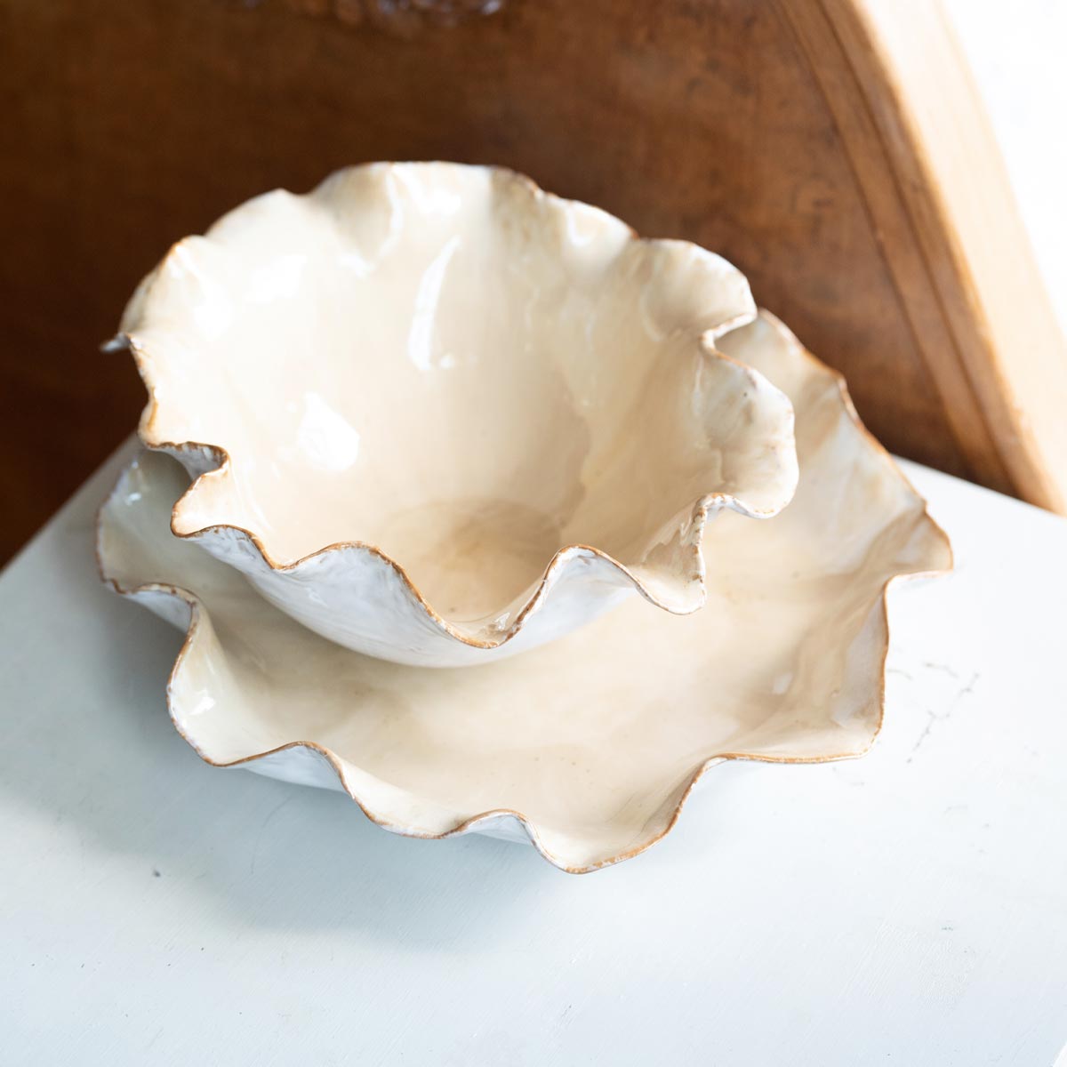 Juliette Petal-Edged Porcelain Saucer